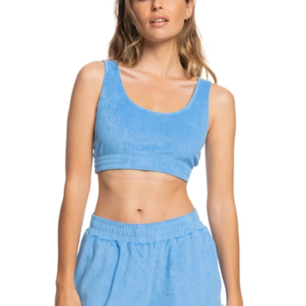 ROXY ❤️‍🔥 TERRY CLOTH CROP TOP NWT SIZE MEDIUM